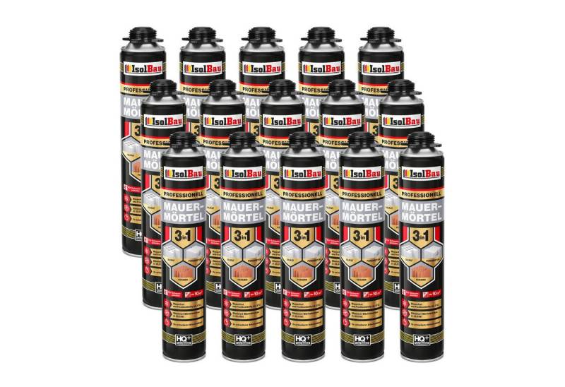 None Mörtel Mauermörtel Pistolenschaum 15 x 750ml PU-Mörtel Montageschaum 3in1, 2x schnelleres Mauern im Vergleich zur herkömmlichen Methode None Mörtel Mauermörtel Pistolenschaum 15 x 750ml PU-Mörtel Montageschaum 3in1, 2x schnelleres Mauern im Vergleich zur herkömmlichen Methode von None