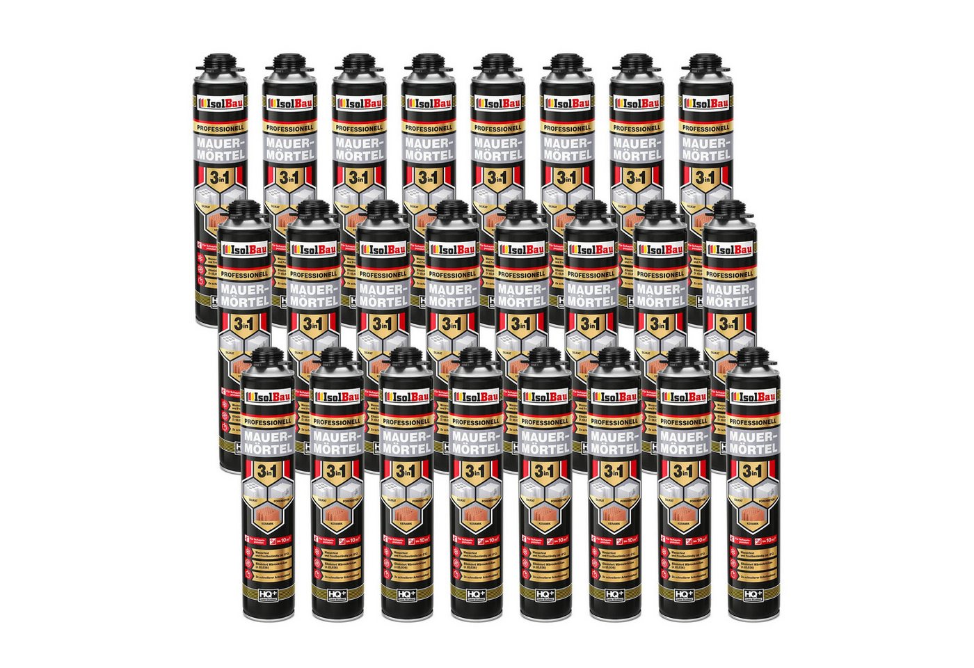 None Mörtel Mauermörtel Pistolenschaum 24 x 750ml Montageschaum Klebeschaum 3in1, 2x schnelleres Mauern im Vergleich zur herkömmlichen Methode None Mörtel Mauermörtel Pistolenschaum 24 x 750ml Montageschaum Klebeschaum 3in1, 2x schnelleres Mauern im Vergleich zur herkömmlichen Methode von None