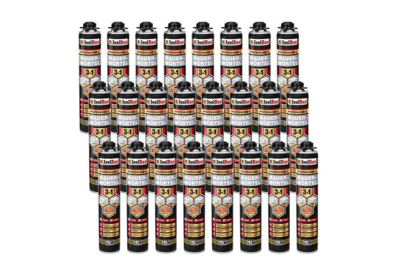 None Mörtel Mauermörtel Pistolenschaum 24 x 750ml Montageschaum Klebeschaum 3in1, 2x schnelleres Mauern im Vergleich zur herkömmlichen Methode von None