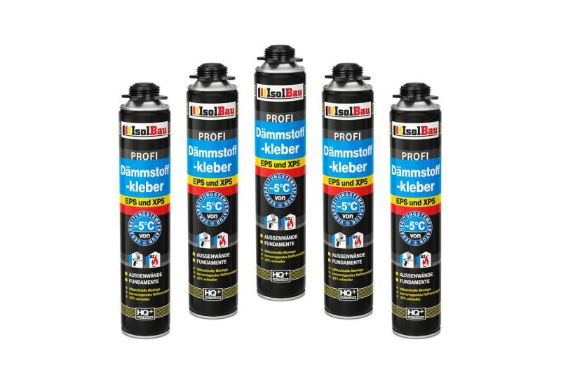 None Montagekleber Dämmstoffkleber 5 x 750 ml PU-Klebeschaum Perimeterkleber EPS- XPS-, Rasches und zuverlässiges Ausrichten der Dämm- u.Trockenbauplatten von None