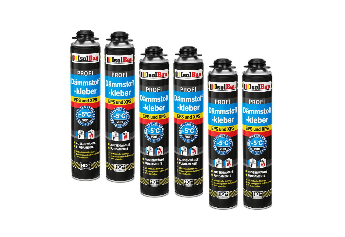 None Montagekleber Dämmstoffkleber 6 x 750 ml Dämmung Fixieren und Isolieren PS- & XPS-, Rasches und zuverlässiges Ausrichten der Dämm- u.Trockenbauplatten von None