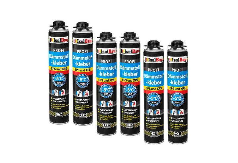 None Montagekleber Dämmstoffkleber 6 x 750 ml Dämmung Fixieren und Isolieren PS- & XPS-, Rasches und zuverlässiges Ausrichten der Dämm- u.Trockenbauplatten von None