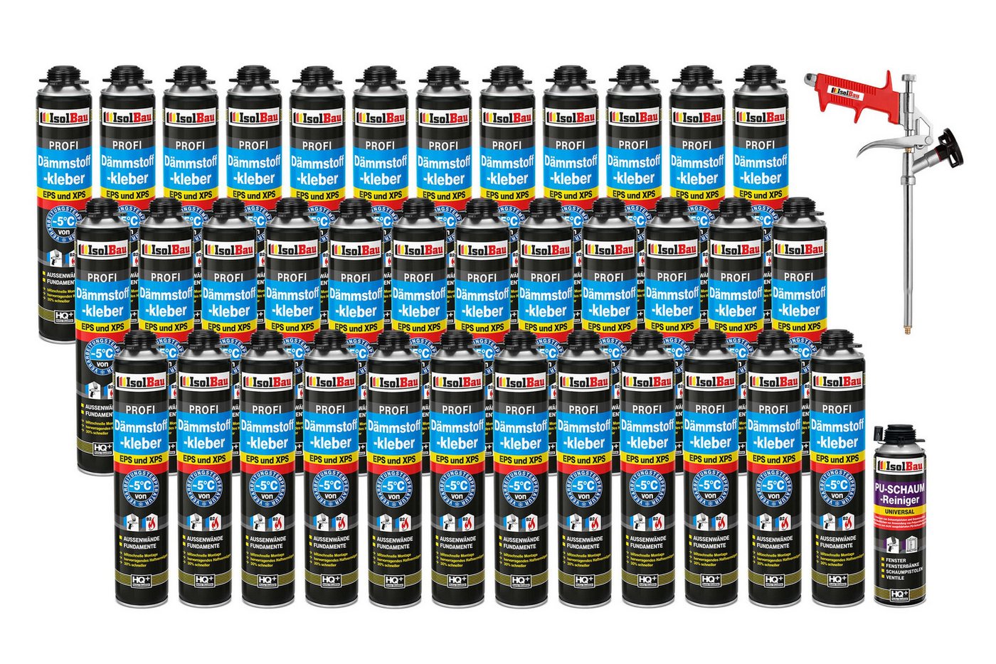 None Montagekleber SET Dämmstoffkleber 36 x 750 ml PU-Klebeschaum Perimeterkleber, Rasches und zuverlässiges Ausrichten der Dämm- u.Trockenbauplatten None Montagekleber SET Dämmstoffkleber 36 x 750 ml PU-Klebeschaum Perimeterkleber, Rasches und zuverlässiges Ausrichten der Dämm- u.Trockenbauplatten von None