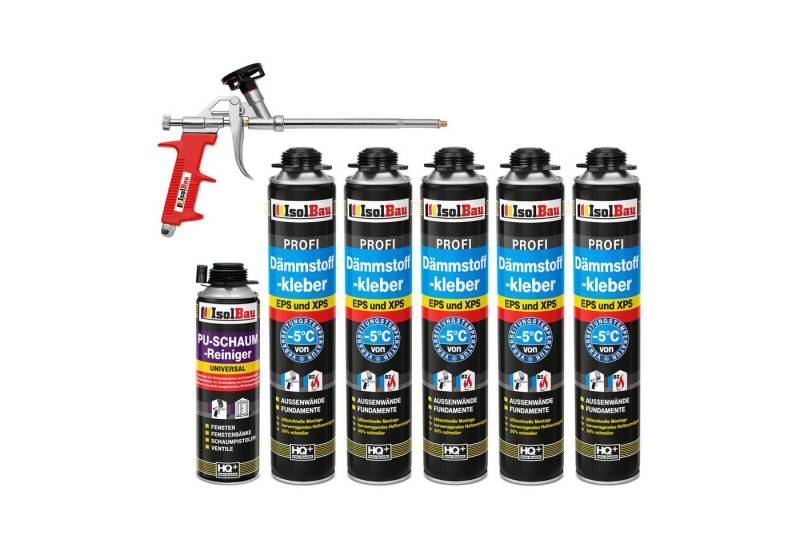 None Montagekleber SET Dämmstoffkleber 5 x 750 ml Klebeschaum Perimeterkleber Kleber, Rasches und zuverlässiges Ausrichten der Dämm- u.Trockenbauplatten von None