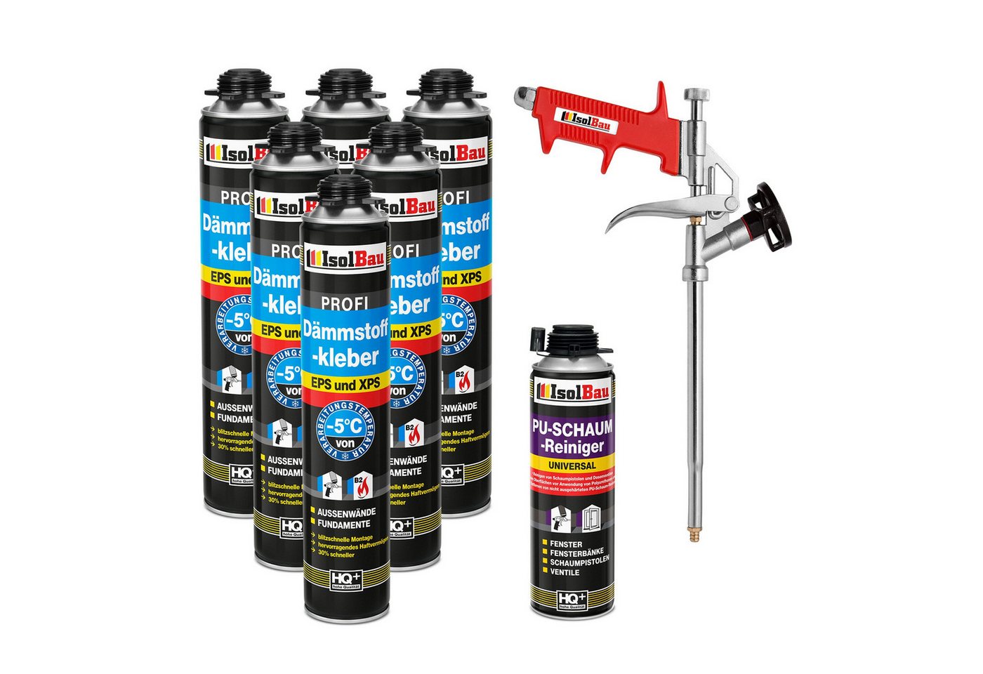 None Montagekleber SET Dämmstoffkleber 6 x 750 ml B2 Kleber für Dämmung Perimeterkleber, Rasches und zuverlässiges Ausrichten der Dämm- u.Trockenbauplatten von None