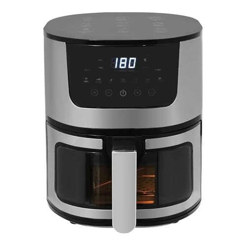 Digitale Heißluftfritteuse 7L Familien Größe, Airfryer ohne Öl mit Touchdisplay, Timer & 9 Programmen, Spülmaschinenfest, Fritteuse ohne Öl, Energiesparend, Schwarz von NoneDanGee