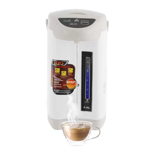 Thermopot 4 Liter, Edelstahl Heißwasserspender, Wasserkocher Anti-Trockenbrenner-Funktion, Wasserspender Dispender, 750W Thermoskanne, Drei Auslassmodi (Weiß) von NoneDanGee