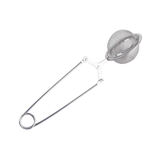 Puderzuckerstreuer Staubwedel, Kakao, Schokolade, Mehlspender, Sieb Dredger Sprinkler, runde Kugel, kompaktes Edelstahlgeflecht, doppelseitige Federwirkung zum Backen von Kaffee-Desserts, 17 g/3,6 TSP von Nonebranded