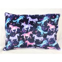 Einhorn Kissenbezug Nur, Kleinkind 33 X 45 cm, Day Care Unicorn Luxe Fleece W/Flanell Umschlag Stil Abdeckung, Auto, Bett, Omas Oder Couch von Nonnis4Seasons