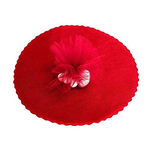 Nonsoloconfetti 100 Stück Schleier Feenschleier Tüll Organza rund VELETTI Gastgeschenke DIY Konfetti (rot) von Nonsoloconfetti