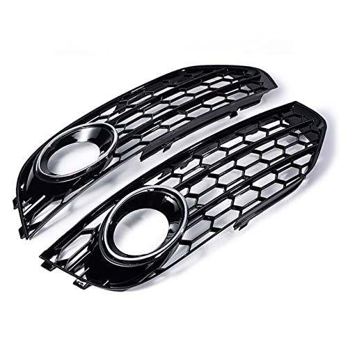 Nebelscheinwerfer Abdeckungen Für A-udi A4 B8 B8.5 Allroad 2009-2015 Nebelscheinwerfer Kühlergrill Nebelscheinwerfer Abdeckung Waben Frontstoßstange Nebelscheinwerfer Grill Abdeckung ( Color : Chrome von Nonuin