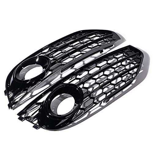 Nebelscheinwerfer Abdeckungen Für A-udi A4 B8 B8.5 Allroad 2009-2015 Nebelscheinwerfer Kühlergrill Nebelscheinwerfer Abdeckung Waben Frontstoßstange Nebelscheinwerfer Grill Abdeckung ( Color : Schwarz von Nonuin