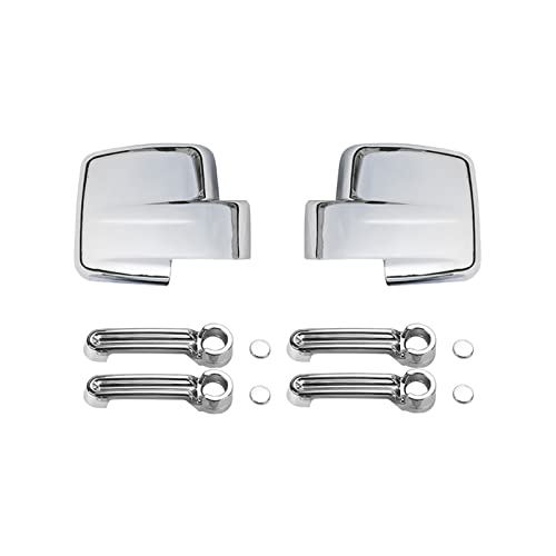 Nonuine Rückspiegelabdeckungen Für Dodge Nitro Auto Türgriff Abdeckung Aufkleber Für Dodge Für Nitro 2007 2008 2009 2010 2011 2012 Rückspiegelkappe (Farbe : Chrome 10 PCS) von Nonuine