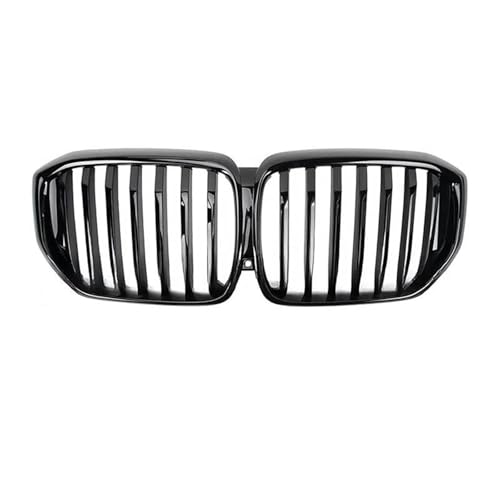 Nonuiny Frontnierengrill Für Autos Renngrills Glänzender Carbon-Look Grillzubehör Einzellinie Für B&MW X5 G05 2019–2024 Front Bumper Grille(2023 2024 Gloss Black) von Nonuiny