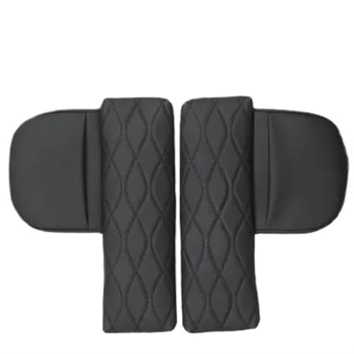 Nonuiny Mittelkonsolen-Armlehnenbox-Abdeckungspolster Aus Leder Kratzfestes Armlehnenpolster Für Mercedes Für Benz C GLC-Klasse W206 X254 Auto Mittelkonsole(A1 Black,GLC 2023-2024) von Nonuiny