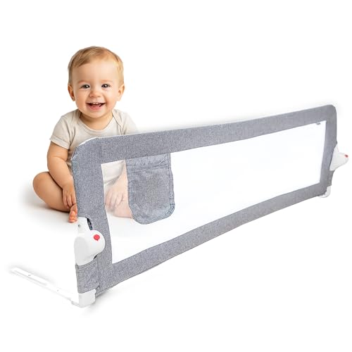 NooMii Rausfallschutz – faltbares Bettgitter 150×35×48,5 cm, Bettumrandung für Babybett, Kinderbett & Boxspringbett; Bettschutzgitter, Sicherheitsnetz; Sicherheit & Komfort für Babys & Kleinkinder NooMii Rausfallschutz – faltbares Bettgitter 150×35×48,5 cm, Bettumrandung für Babybett, Kinderbett & Boxspringbett; Bettschutzgitter, Sicherheitsnetz; Sicherheit & Komfort für Babys & Kleinkinder von NooMii