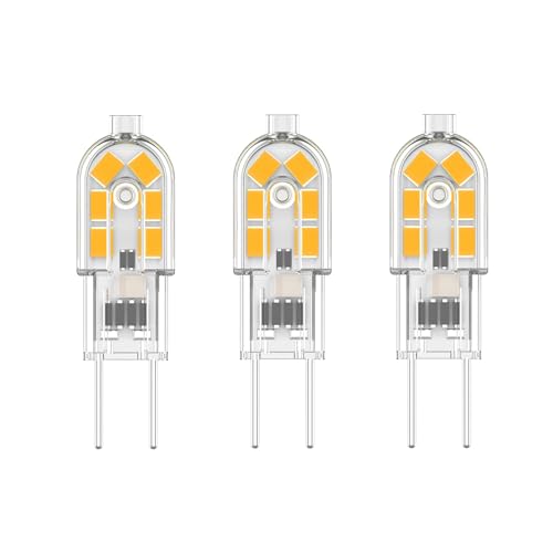 Noobibaba GY6.35 LED-Lampen 12V, T4 JC Typ Bi-Pin Sockel, warmweiß 3000K, 10W/15W GY6.35/G6.35 Halogenersatz für Landschaftswegleuchte, Küchen-Pendelleuchte, Nicht-Dimmbar, 1,5W 3stück von Noobibaba