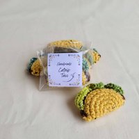 Katzenminze Taco Katzenspielzeug, Spielzeug, Lustiges Einzigartiges Taco, Gehäkeltes Handgefertigtes Katzenspielzeug von NoodleCakes