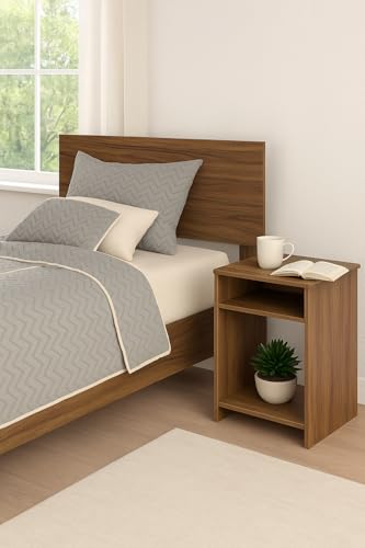 Nook & Trove Kopfteil für Doppelbett oder Einzelbett, mit braunem Nachtständer, für Schlafzimmer, hellbraunes Holz, 104,1 cm und 38,1 cm Nook & Trove Kopfteil für Doppelbett oder Einzelbett, mit braunem Nachtständer, für Schlafzimmer, hellbraunes Holz, 104,1 cm und 38,1 cm von Nook & Trove