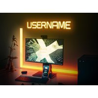 Benutzerdefiniertes Neon Zeichen, Personalisiertes Gamer Namensschild, Gamertag Nachtlicht, Game Room Schild von NookStoreUA