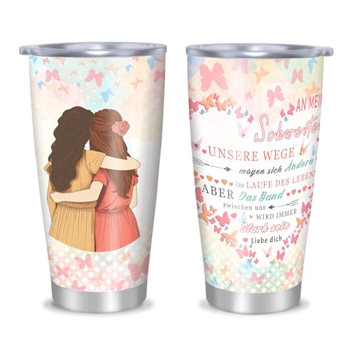 Nookery Geschenke für Schwestern Geburtstagsgeschenk an Meine Beste Schwestern Geschenkideen zum Meine Schwestern Kaffeebecher Thermobecher 20oz 600ml Nookery Geschenke für Schwestern Geburtstagsgeschenk an Meine Beste Schwestern Geschenkideen zum Meine Schwestern Kaffeebecher Thermobecher 20oz 600ml von Nookery