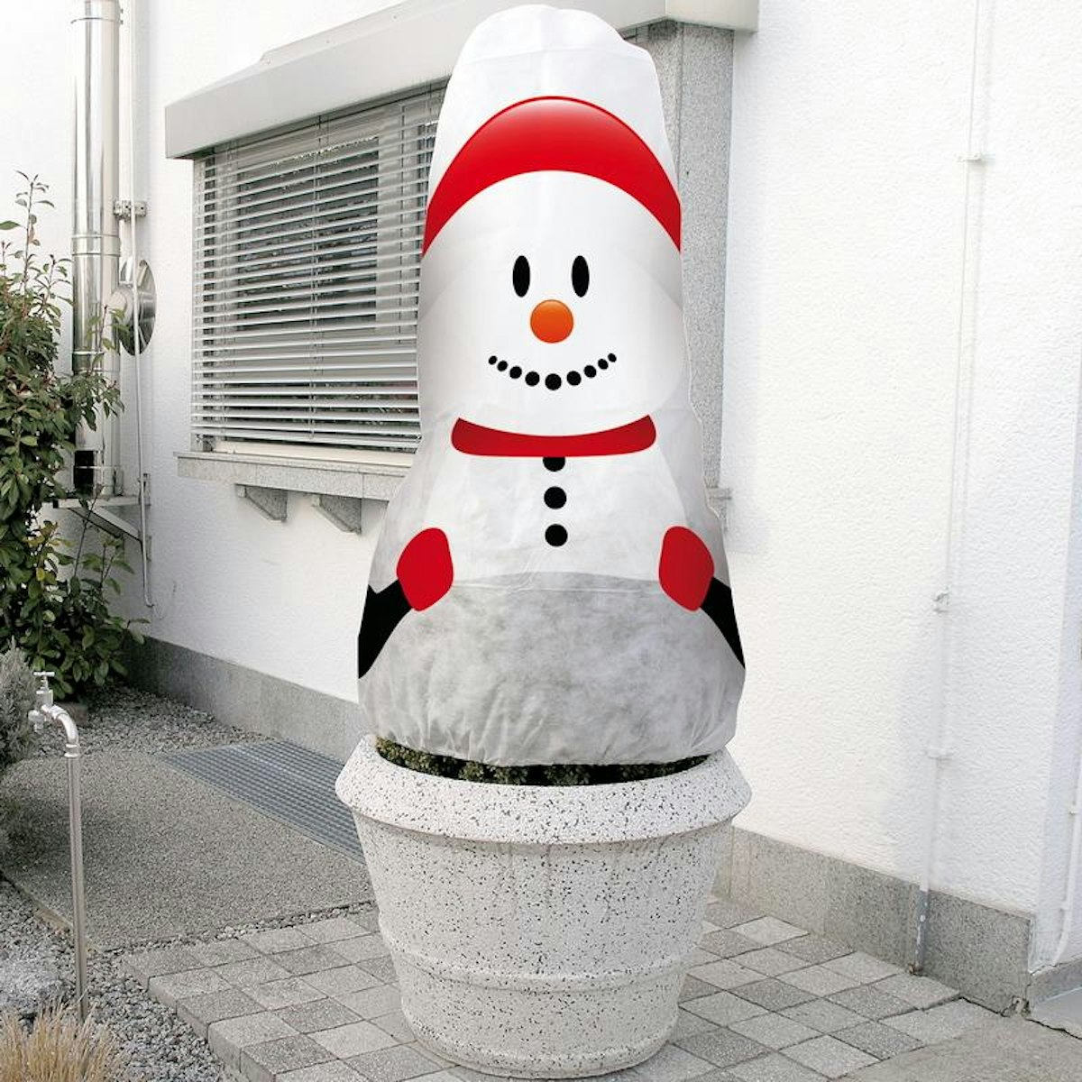 NOOR Winterschutz Vlieshaube Schneemann B 130 x H 160 cm von Noor
