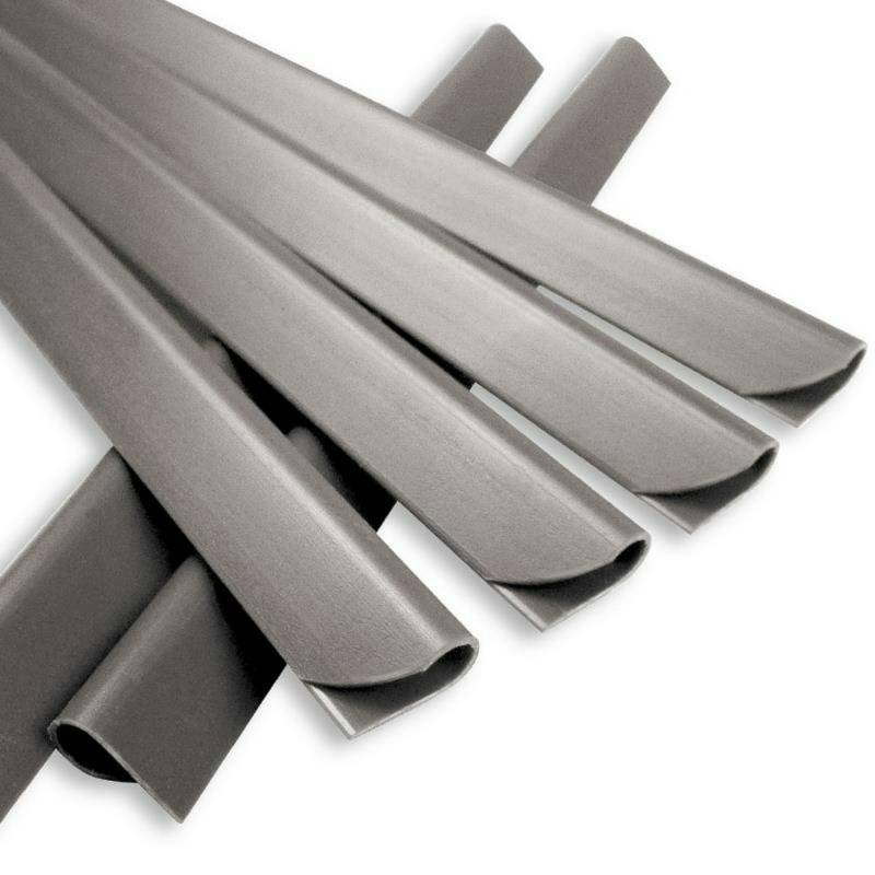 Noor Klemmschienen für Zaunblende Textil und Blickdicht 25er Set-signalgrau von Noor
