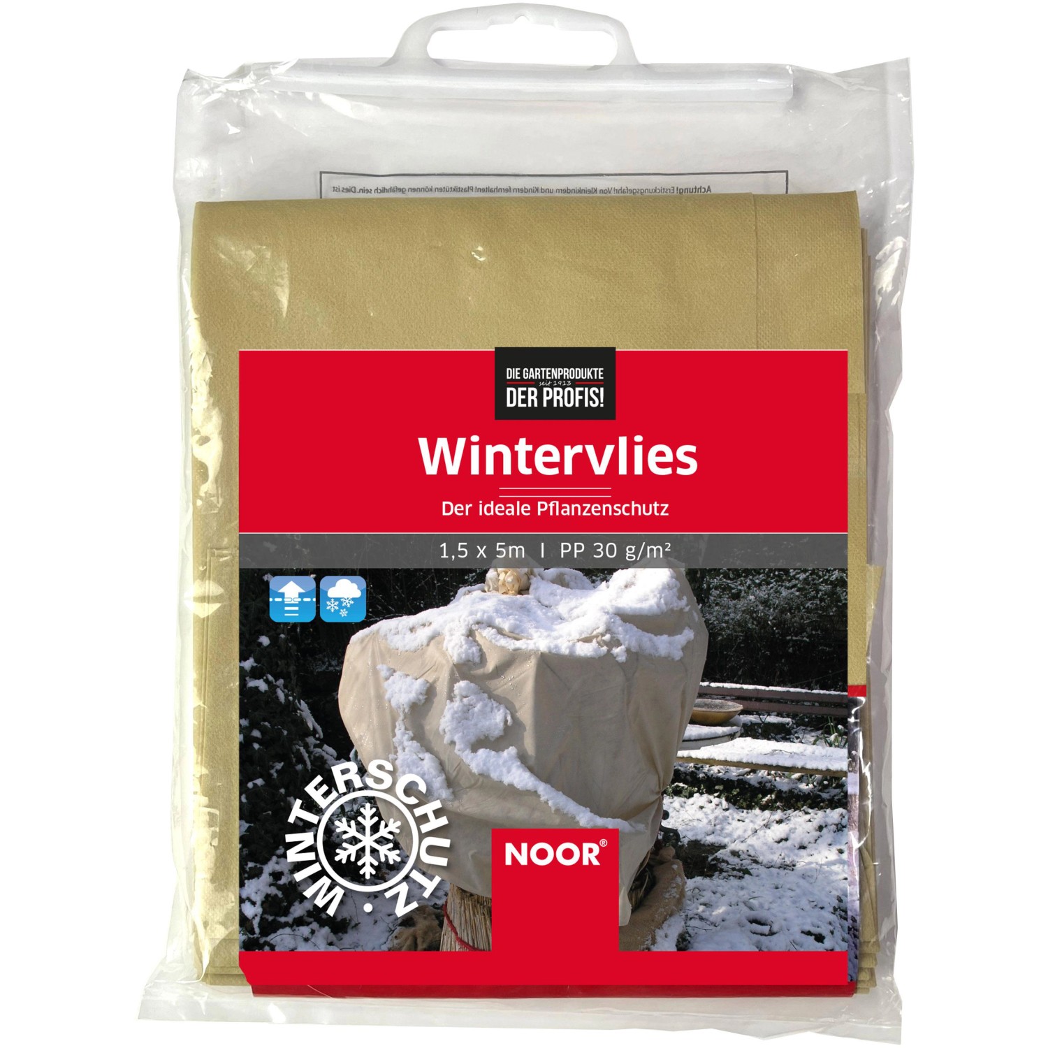 Noor Wintervlies 1,5 m x 5 m 100% PP Vlies 30 g/m² Beige von Noor