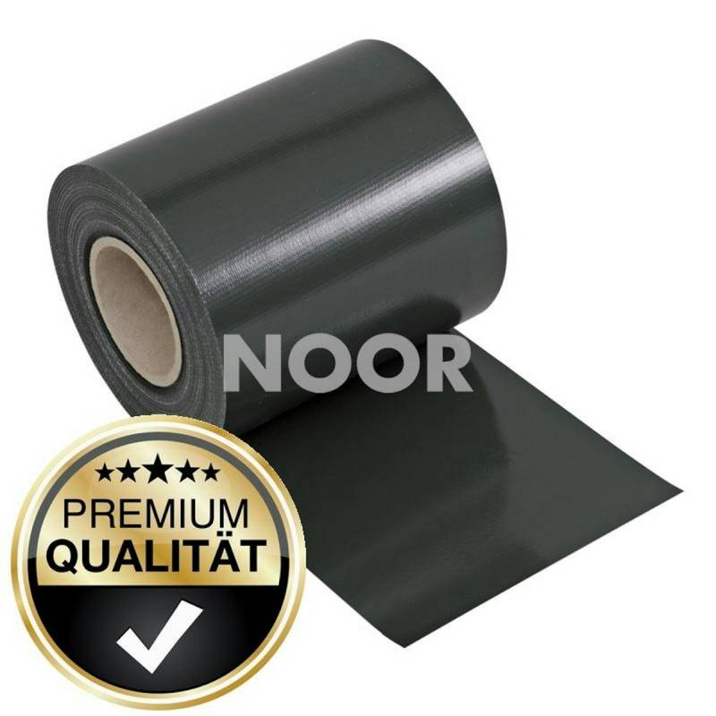 Noor Zaunblende PVC blickdicht 35 Meter inkl. 25 Klemmschienen-anthrazitgrau von Noor