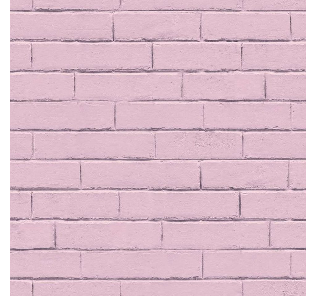 Noordwand Fototapete Tapete Good Vibes Brick Wall Rosa, (1 St) von Noordwand