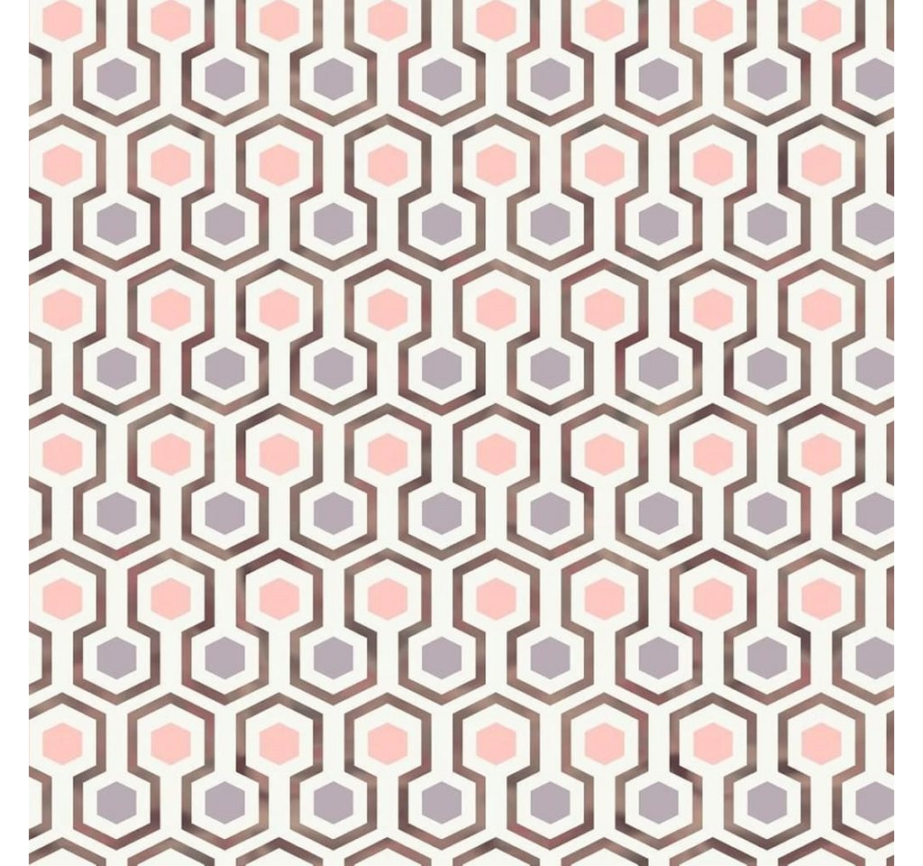 Noordwand Fototapete Good Vibes Tapete Hexagon Pattern Rosa und Lila, (1 St) von Noordwand