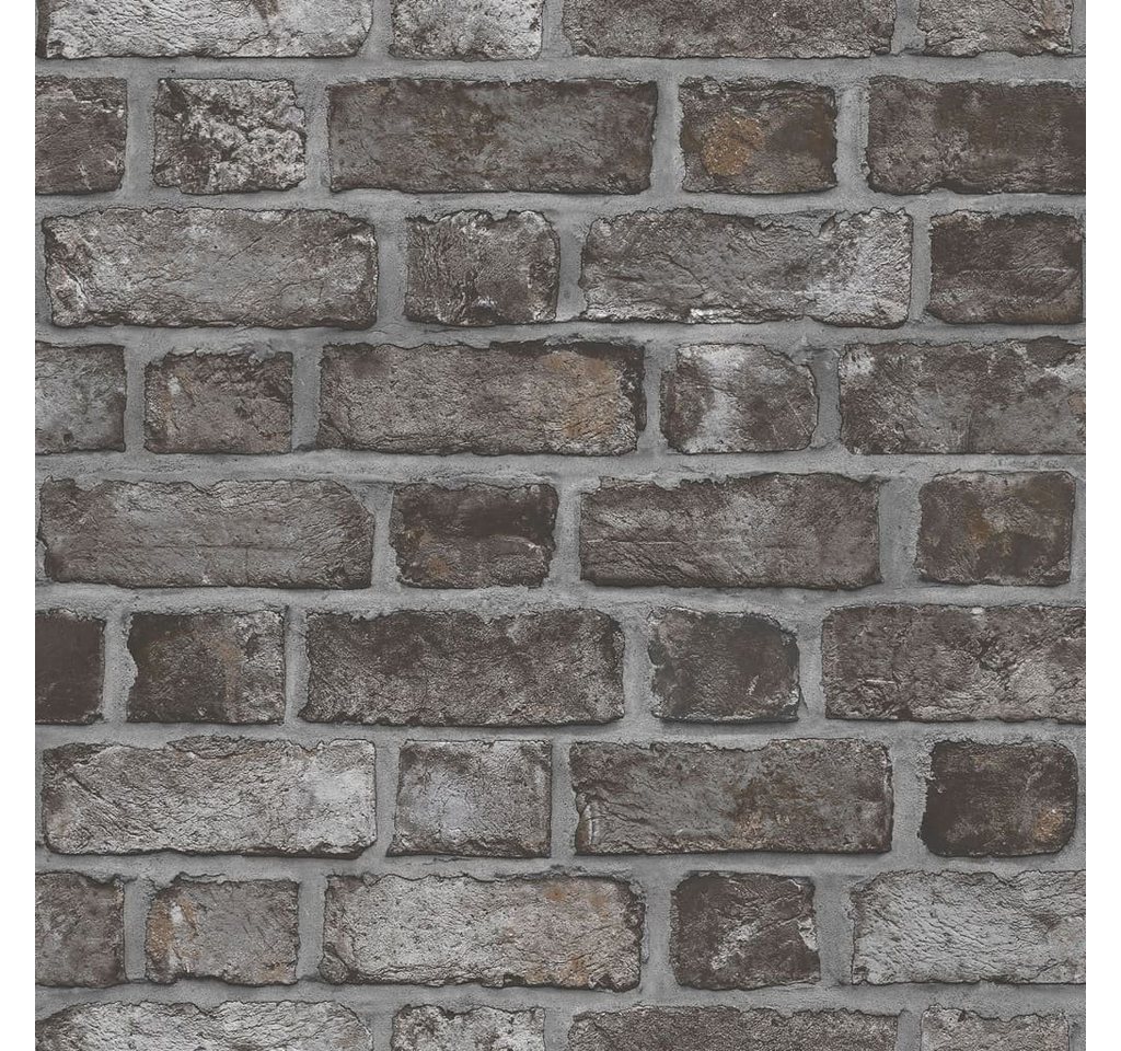 Noordwand Fototapete Homestyle Tapete Homestyle Brick Wall Schwarz und Grau, (1 St) von Noordwand