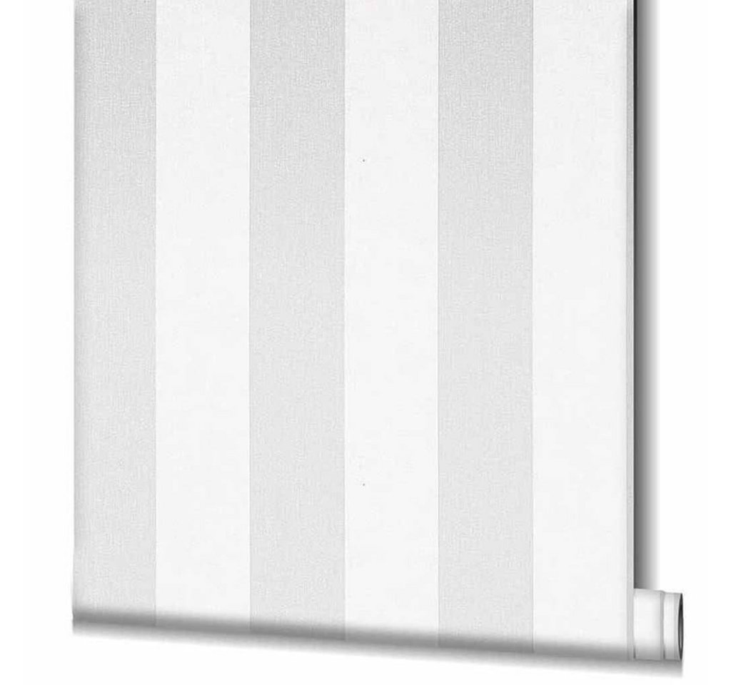 Noordwand Fototapete Tapete Topchic Stripes Hellgrau und Weiß, (1 St) von Noordwand