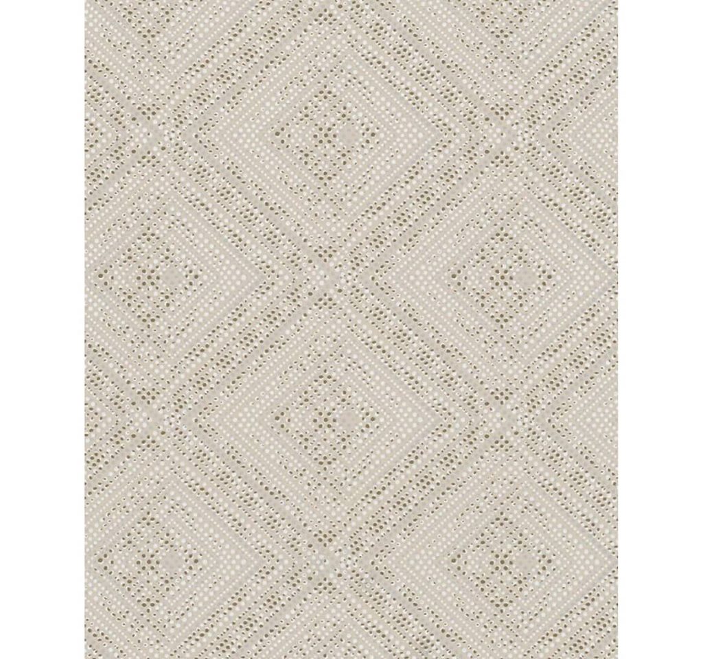 Noordwand Fototapete Tapete Topchic Tone On Tone Diamonds Metallic-Beige, (1 St) von Noordwand