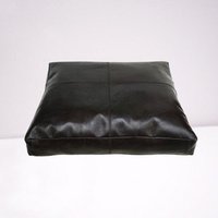 Noor Black Leder Sitzkissen Bezug | Quadrat Kissenhülle Mid-Century Stuhlhussen Esszimmerkissen Maßgefertigte Haustier Bett von NoorleatherStore