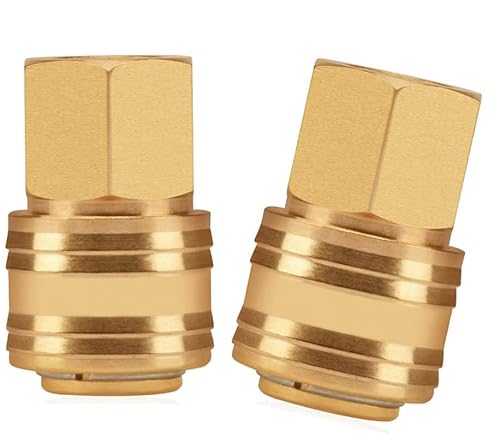 2stk Druckluftkupplung Innenstecker 1/4 Zoll, Innengewinde Messing IG 1/4" Kupplungsstecker Kupplungsdose Schlauchstecker Ventilsteckdose Gewindestecker 2stk Druckluftkupplung Innenstecker 1/4 Zoll, Innengewinde Messing IG 1/4" Kupplungsstecker Kupplungsdose Schlauchstecker Ventilsteckdose Gewindestecker von Noosverl