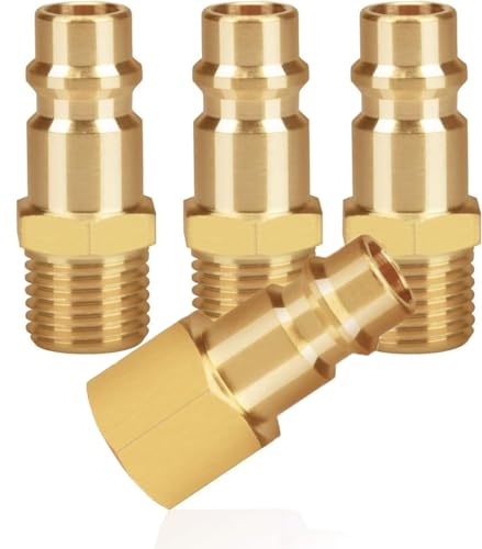 4 Pcs Druckluftkupplung Euro mit 3Pcs Außengewinde 1/4" Messing AG 1/4 Zoll/1 Pcs Innengewinde 1/4" Messing IG 1/4 Zoll,Kupplungsstecker Kupplungsdose Schlauchstecker Ventilsteckdose Gewindestecker 4 Pcs Druckluftkupplung Euro mit 3Pcs Außengewinde 1/4" Messing AG 1/4 Zoll/1 Pcs Innengewinde 1/4" Messing IG 1/4 Zoll,Kupplungsstecker Kupplungsdose Schlauchstecker Ventilsteckdose Gewindestecker von Noosverl