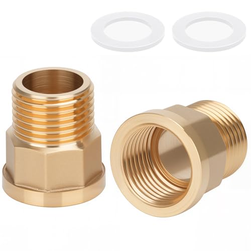 Noosverl 2-Pack Brass AG/IG Reducer Adapter 1/2 Zoll Reduzierstück Thread | Durable Pipe Connection Converter with Rubber Seal for Water/Gas/Liquid Systems Noosverl 2-Pack Brass AG/IG Reducer Adapter 1/2 Zoll Reduzierstück Thread | Durable Pipe Connection Converter with Rubber Seal for Water/Gas/Liquid Systems von Noosverl