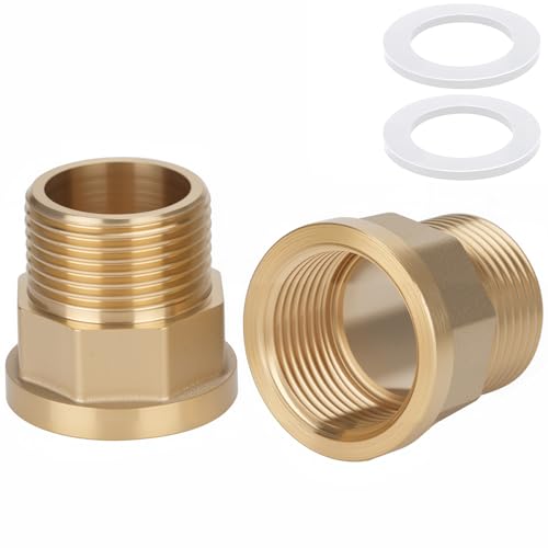 Noosverl 2-Pack Brass AG/IG Reducer Adapter 3/4 Zoll Reduzierstück Thread | Durable Pipe Connection Converter with Rubber Seal for Water/Gas/Liquid Systems Noosverl 2-Pack Brass AG/IG Reducer Adapter 3/4 Zoll Reduzierstück Thread | Durable Pipe Connection Converter with Rubber Seal for Water/Gas/Liquid Systems von Noosverl