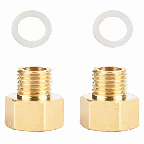 Noosverl 2 Stücke Reduzierstück 1/4 auf 3/8 Zoll, Reduzierverlängerung 1/4 Zoll außen x 3/8 Zoll innen Messing Gewinde/Messing Fittings Noosverl 2 Stücke Reduzierstück 1/4 auf 3/8 Zoll, Reduzierverlängerung 1/4 Zoll außen x 3/8 Zoll innen Messing Gewinde/Messing Fittings von Noosverl