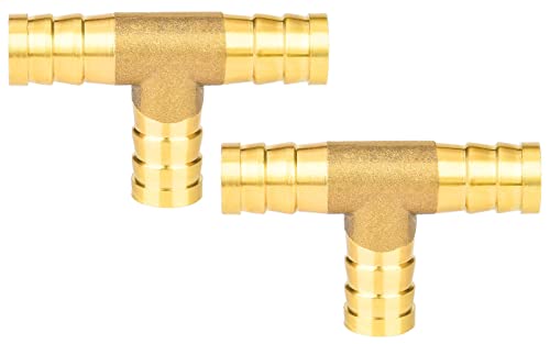 Noosverl T - Schlauchverbinder Druckluft Messing 10MM Y-Schlauchverbinder 3-Wege T-Stück für Druckluftschlauch 2 Stück von Noosverl