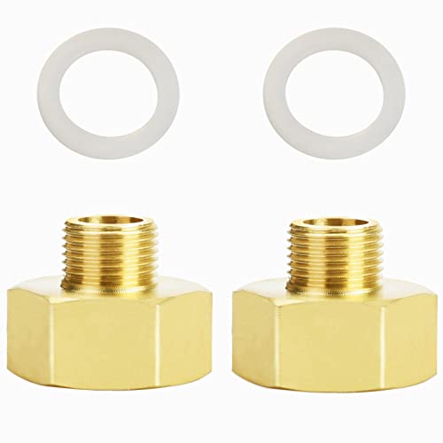 Noosverl 2 Stück Reduzierverlängerung Reduzieren 3/4 auf 3/8, Reduzierstück 3/8 Zoll außen x 3/4 Zoll innen messing fittings (3/4 auf 3/8) von Noosverl
