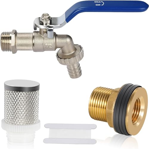 Noosverl kugelhahn wasserhahn 1/2 "Kugelauslaufhahn,Premium Gartenschlauchgewinde Wasserhahn Ventilschlauchanschluss Messing Tippanpassung mit Lochöffnungsfilter von Noosverl