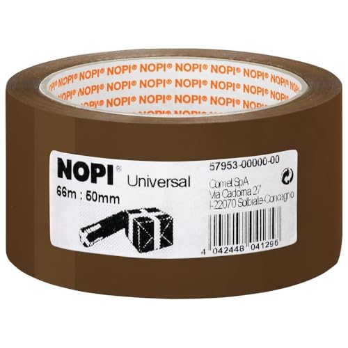 tesa NOPI Packband - vielseitiges Verpackungsband aus Polypropylen, geräuscharm abrollbar - lösungsmittelfrei und abriebfest - 66 m x 50 mm - braun tesa NOPI Packband - vielseitiges Verpackungsband aus Polypropylen, geräuscharm abrollbar - lösungsmittelfrei und abriebfest - 66 m x 50 mm - braun von tesa