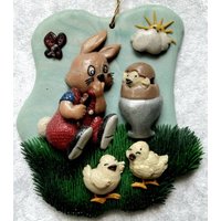 Angst - Hase, Osterhase, Osterngeschenk, Polymer Clay Kunst, Ostern, Polymerclay Schmuck, Schmuck Zu Osterdeko, Osterndekoration Angst - Hase, Osterhase, Osterngeschenk, Polymer Clay Kunst, Ostern, Polymerclay Schmuck, Schmuck Zu Osterdeko, Osterndekoration von NorbiKunst