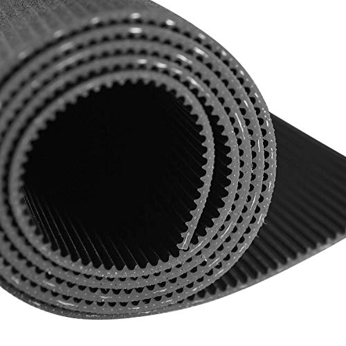 3m² Feinriefenmatte mit Gewebeeinlage 1,0 x 3,0m Stärke: 3mm, Schwarz von Nord-Industriegummi
