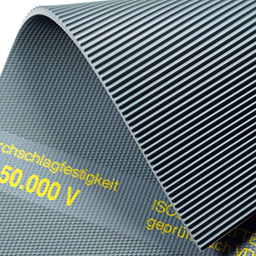 Isoliermatte 50.000 Volt, 4,5mm, 3m² 1,2 x 2,50m VDE 0303 Gummimatte, Feinriefenmatte Isoliermatte 50.000 Volt, 4,5mm, 3m² 1,2 x 2,50m VDE 0303 Gummimatte, Feinriefenmatte von Nord-Industriegummi