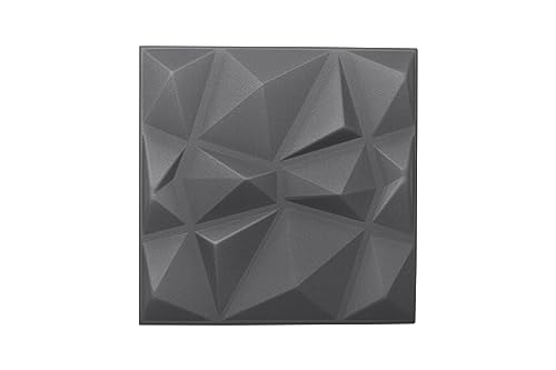Nord Plus - Wandpaneele aus Styropor 3D Paneele für Decke Dekor Wandverkleidung Paneele (Dunkelgrau, 12) von Nord Plus