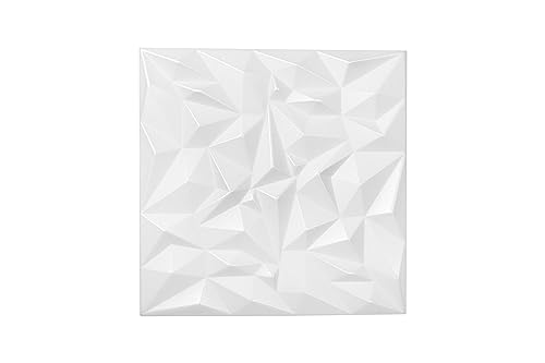 Nord Plus - Wandpaneele aus Styropor 3D Paneele für Decke Dekor Wandverkleidung Paneele (Crystal White, 72) von Nord Plus