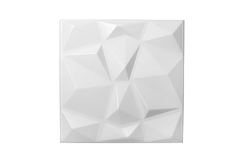 Nord Plus - Wandpaneele aus Styropor 3D Paneele für Decke Dekor Wandverkleidung Paneele (Weißer Diamant, 48) von Nord Plus